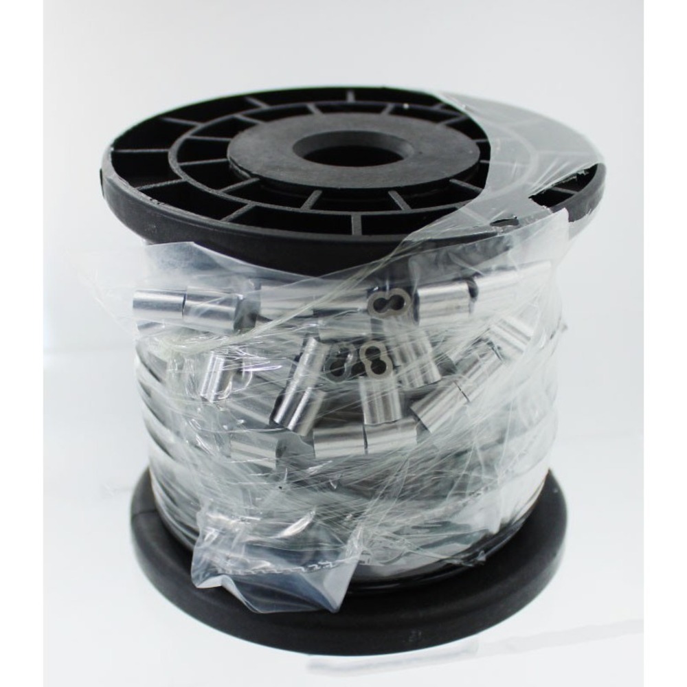 CertBuy 200ft Vinyl Coated Wire Rope Cable with Aluminum Crimping Loop Sleeves